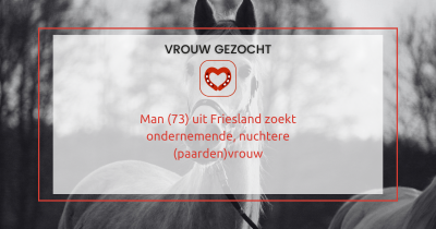 Een 73-jarige weduwnaar uit Friesland zoekt vrouw