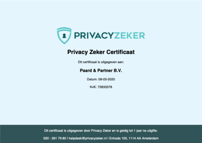 Privacy Zeker certificaat